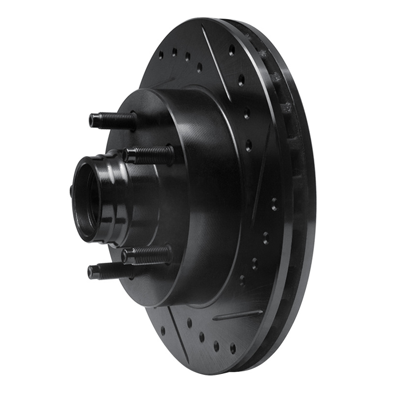 Ford Ranger Brake Rotor (1) - Front Right - R1 Concepts - Drilled & Slotted - Black - `98-`02